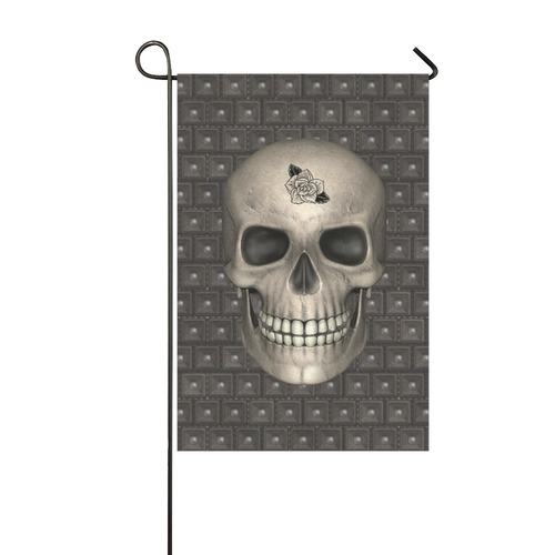 317 new Skull A by JamColors Garden Flag 12‘’x18‘’（Without Flagpole）
