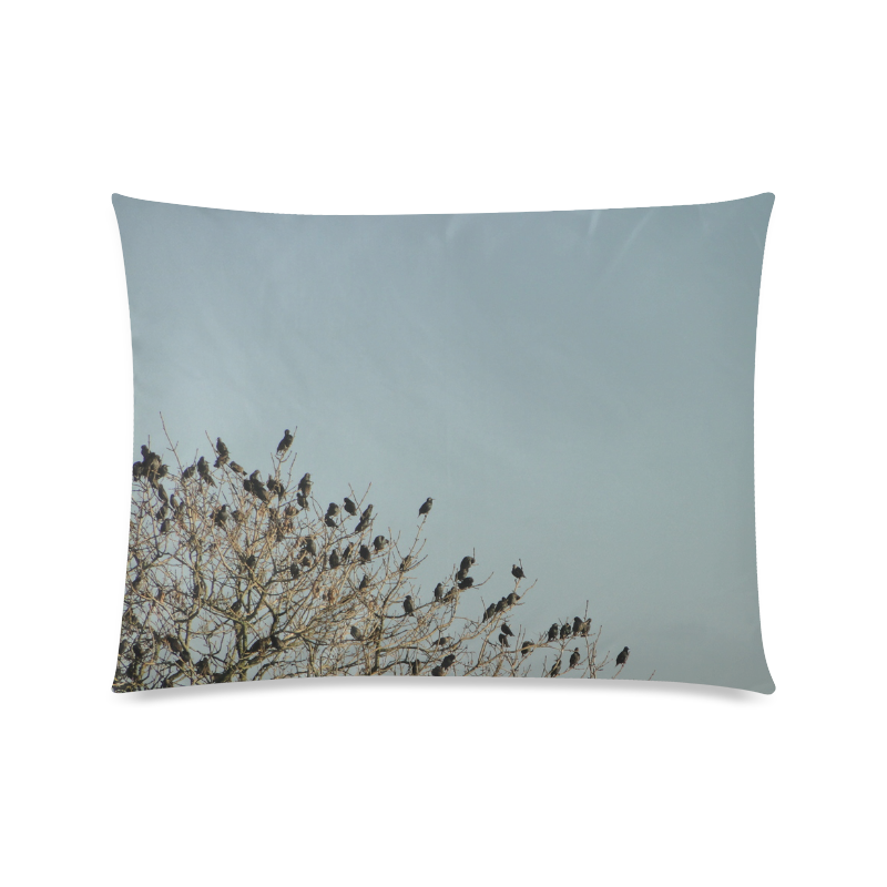 Birds Custom Zippered Pillow Case 20"x26"(Twin Sides)