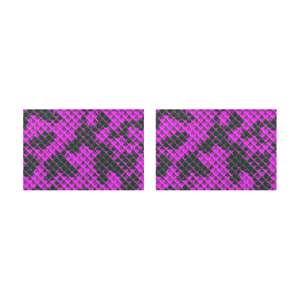 Snake Pattern A hot pink by JamColors Placemat 12’’ x 18’’ (Set of 2)