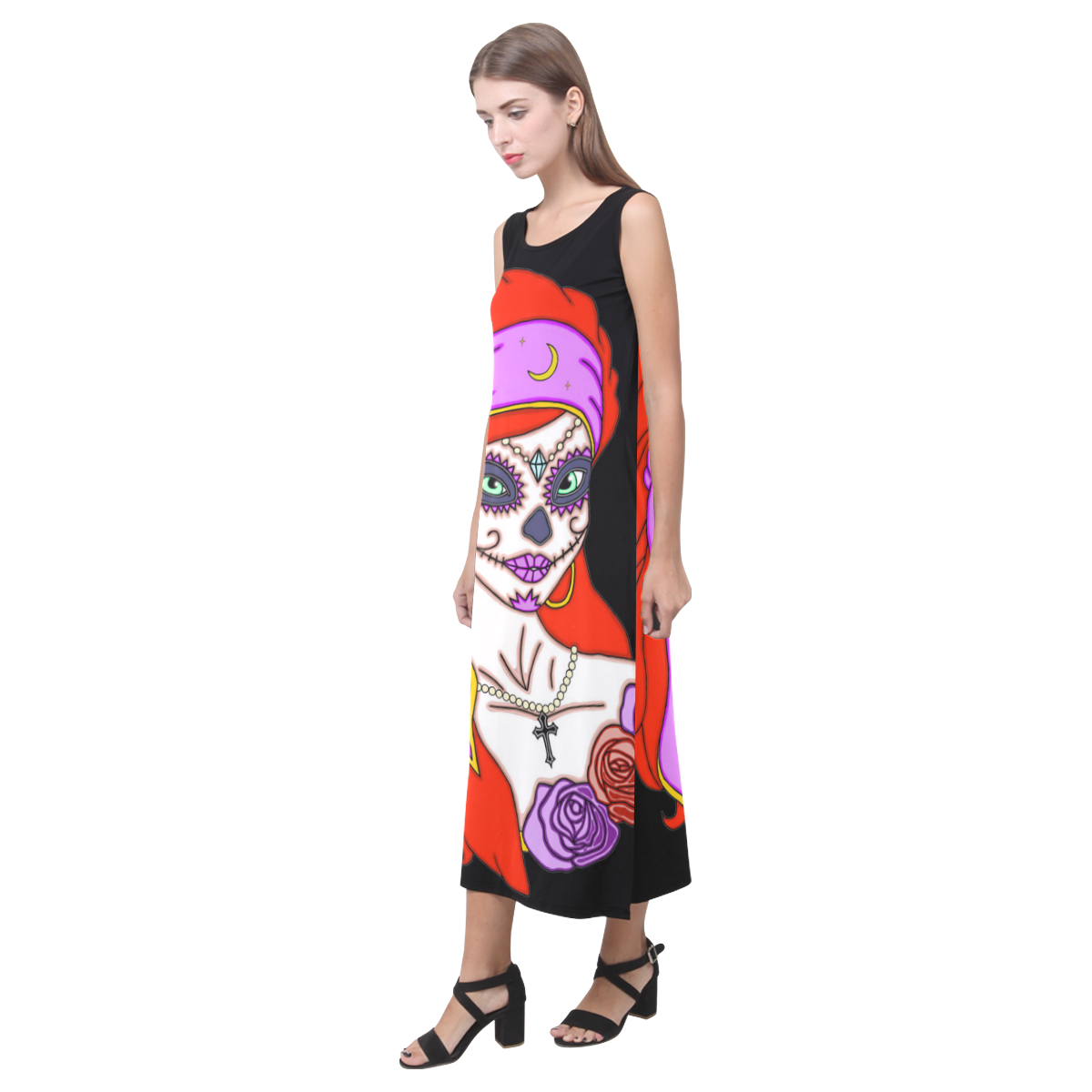 Grand Entry Traditional Phaedra Sleeveless Open Fork Long Dress