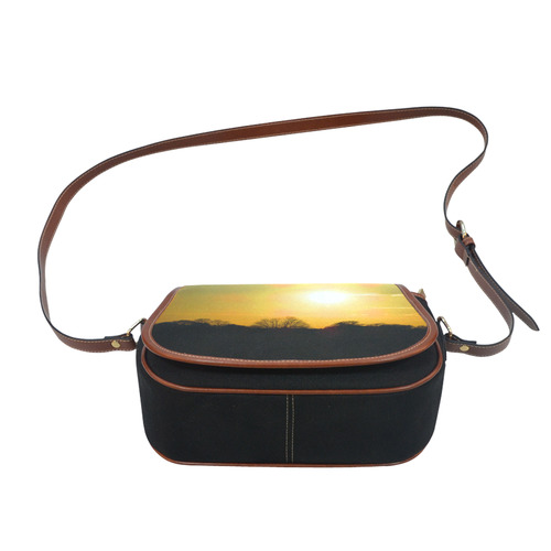 Golden sunset Saddle Bag/Small (Model 1649)(Flap Customization)