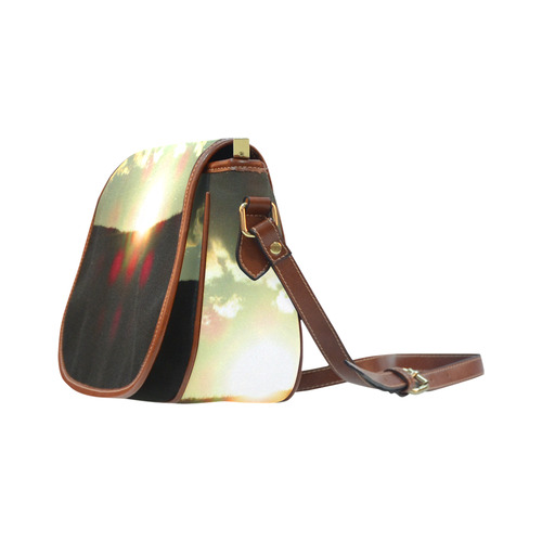 Sunset over the hill Saddle Bag/Small (Model 1649) Full Customization