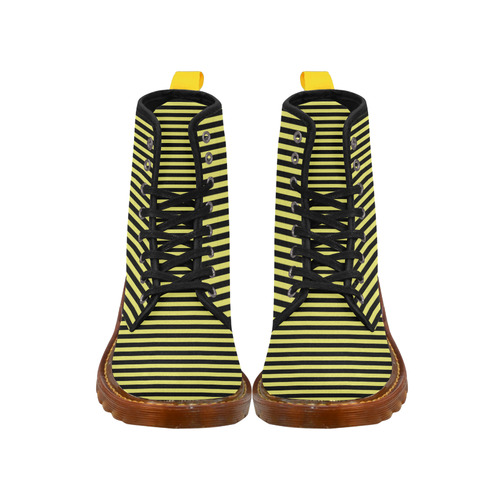 Black and Yellow Bee Stripes Martin Boots For Women Model 1203H