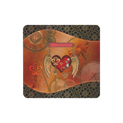 Steampunk, wonderful heart with wings Women's Clutch Purse (Model 1637)