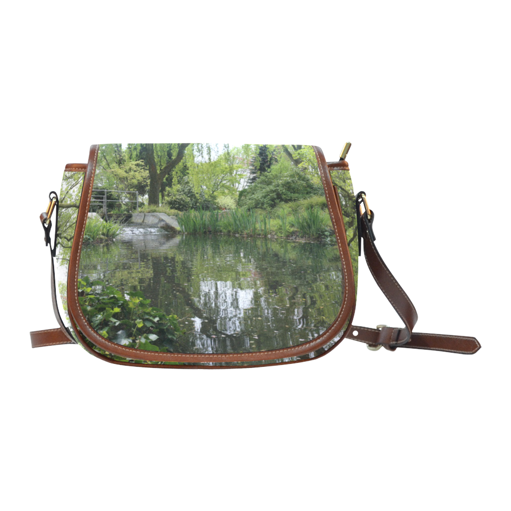 Japanese Garden in Leverkusen Saddle Bag/Small (Model 1649) Full Customization