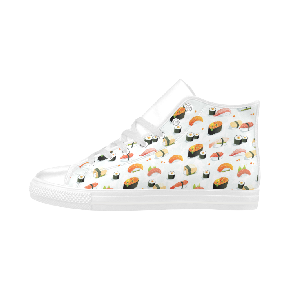 Sushi Lover Aquila High Top Microfiber Leather Men's Shoes (Model 032)
