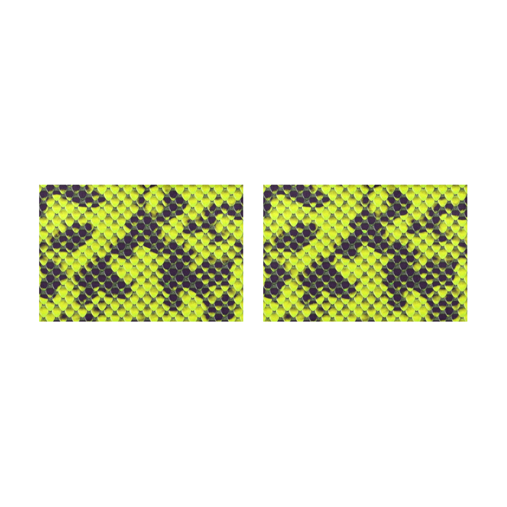 Snake Pattern A yellow by JamColors Placemat 12’’ x 18’’ (Set of 2)