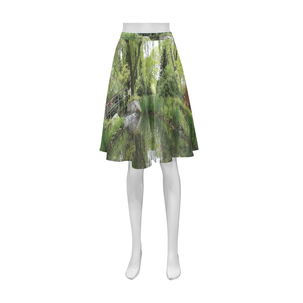 Japanese Garden in Leverkusen Athena Women's Short Skirt (Model D15)