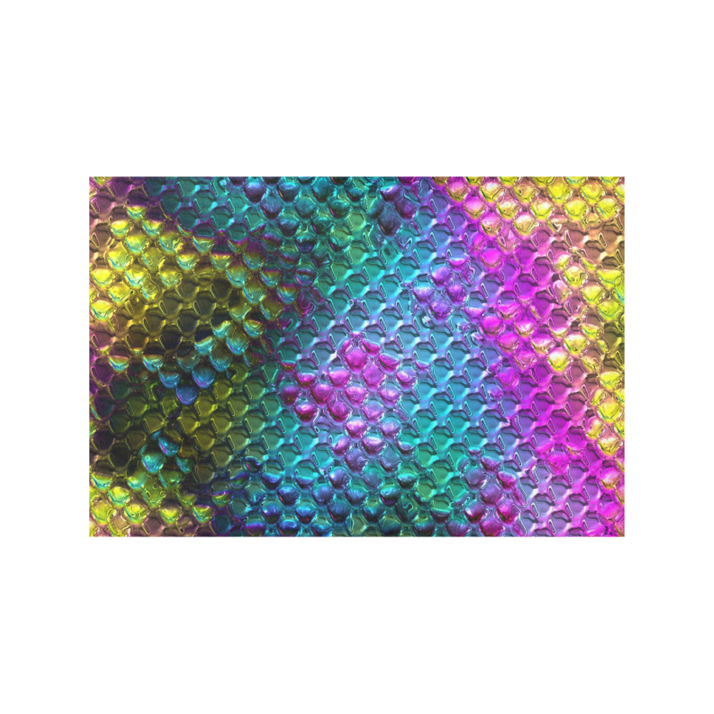 Chrome Snake Pattern A by JamColors Placemat 12’’ x 18’’ (Set of 4)
