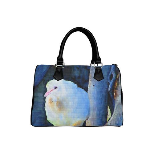 White Bird on Branch Boston Handbag (Model 1621)