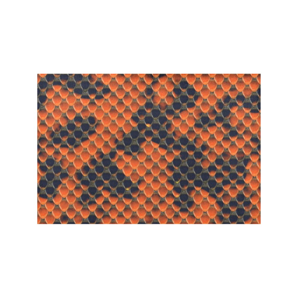 Snake Pattern A orange by JamColors Placemat 12’’ x 18’’ (Set of 4)