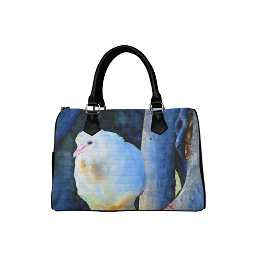 White Bird on Branch Boston Handbag (Model 1621)