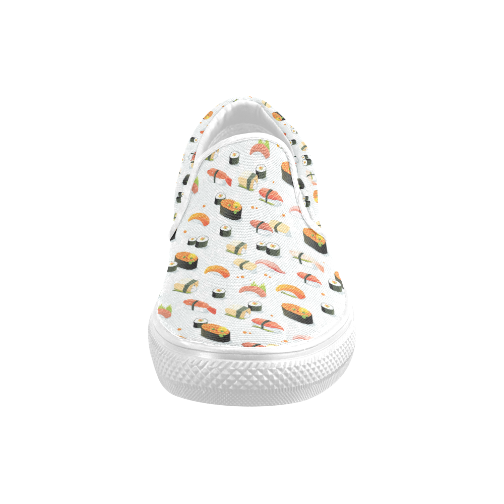 Sushi Lover Women's Unusual Slip-on Canvas Shoes (Model 019)