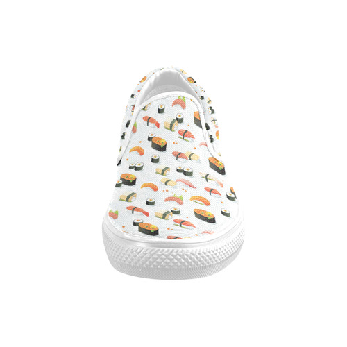 Sushi Lover Women's Unusual Slip-on Canvas Shoes (Model 019)