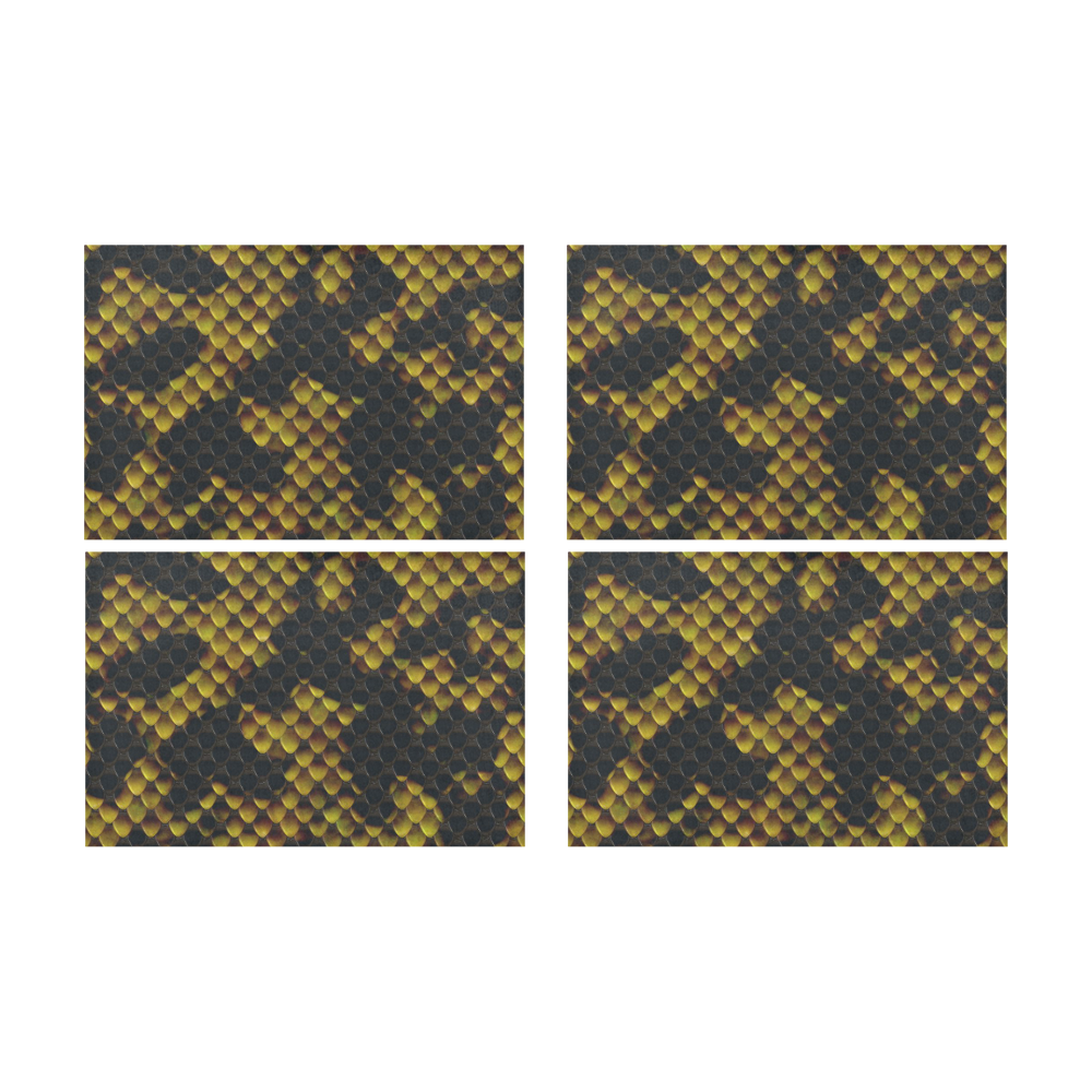 Snake Pattern C by JamColors Placemat 12’’ x 18’’ (Set of 4)