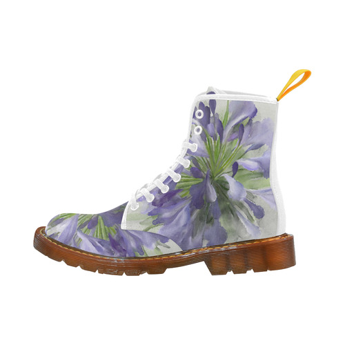 Delicate Purple Flower, floral watercolor Martin Boots For Men Model 1203H