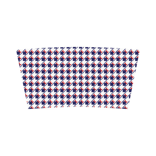 Red White Blue Houndstooth Bandeau Top