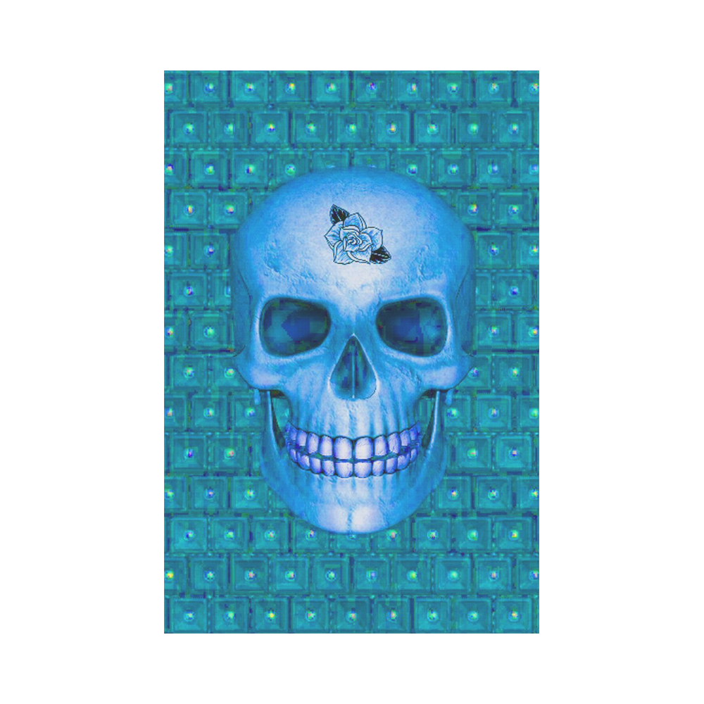 317 new Skull B by JamColors Garden Flag 12‘’x18‘’（Without Flagpole）