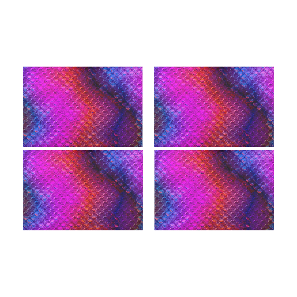Chrome Snake Pattern C by JamColors Placemat 12’’ x 18’’ (Set of 4)