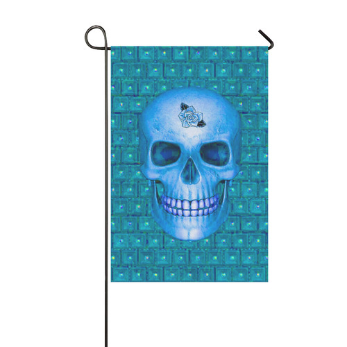 317 new Skull B by JamColors Garden Flag 12‘’x18‘’（Without Flagpole）