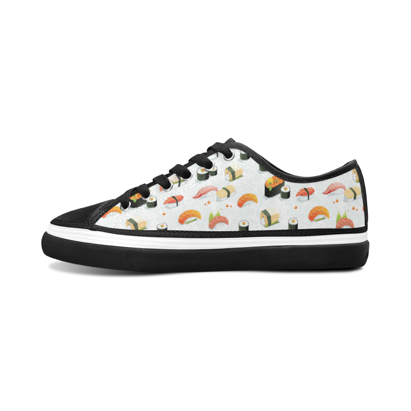 Sushi Lover Women's Canvas Zipper Shoes/Large Size (Model 001)