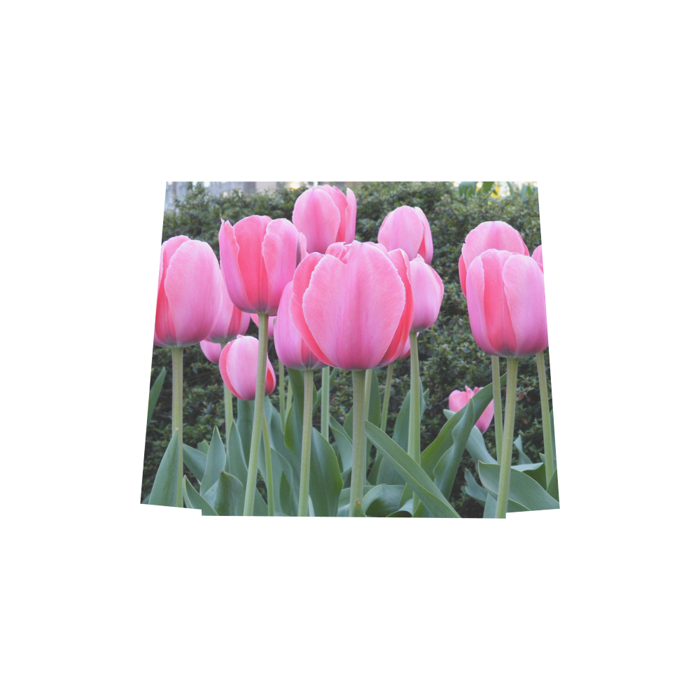 Pink Spring Tulips Euramerican Tote Bag/Small (Model 1655)