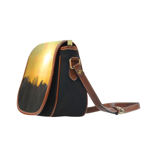 Golden sunset Saddle Bag/Small (Model 1649)(Flap Customization)