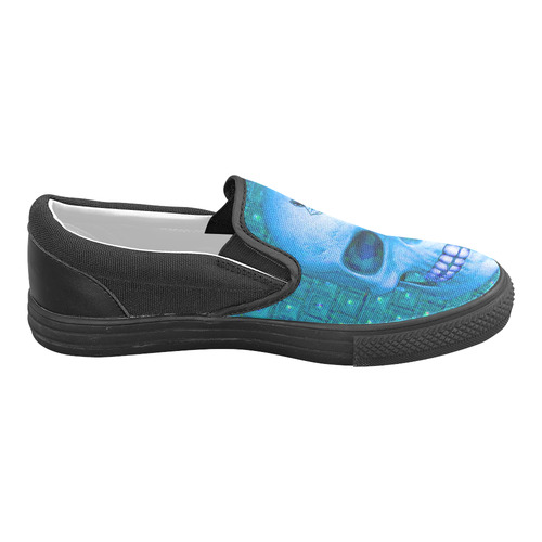 317 new Skull B by JamColors Men's Unusual Slip-on Canvas Shoes (Model 019)