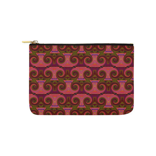 Swirls Pink Pattern Carry-All Pouch 9.5''x6''