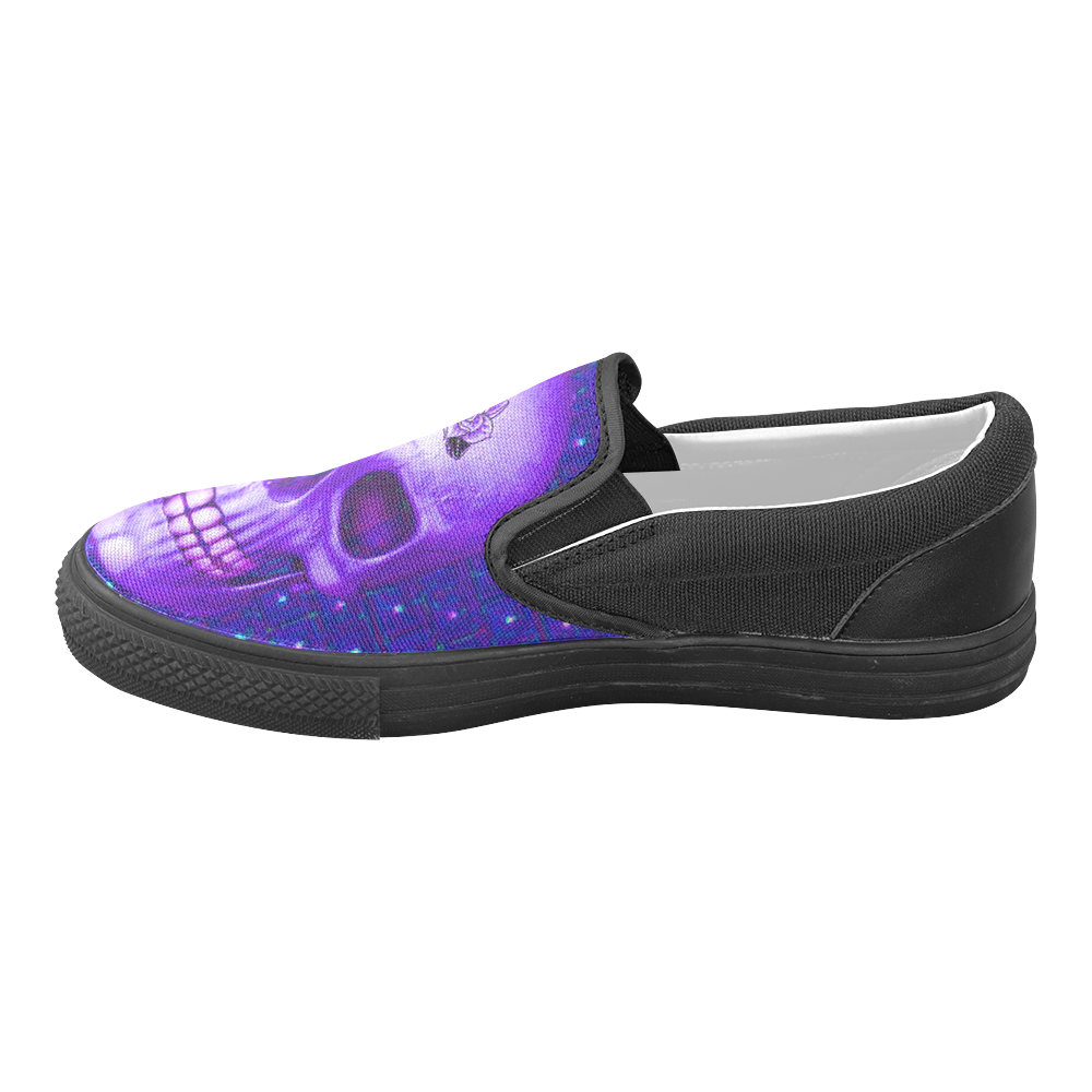 317 new Skull C by JamColors Men's Unusual Slip-on Canvas Shoes (Model 019)