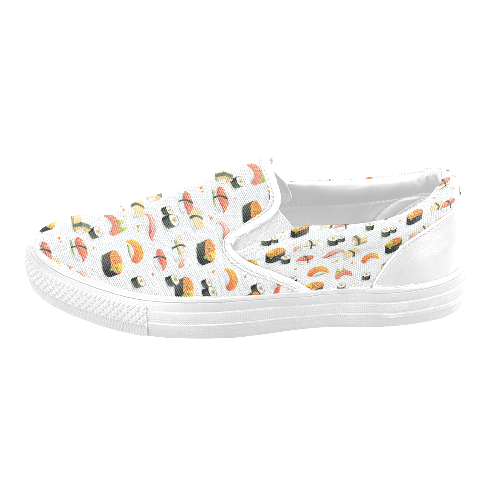 Sushi Lover Women's Unusual Slip-on Canvas Shoes (Model 019)