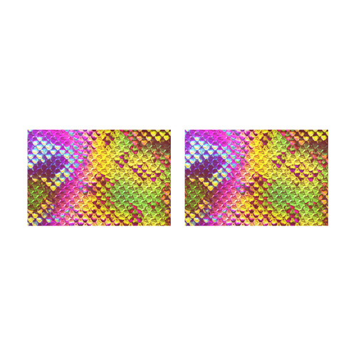 Chrome Snake Pattern B by JamColors Placemat 12’’ x 18’’ (Set of 2)