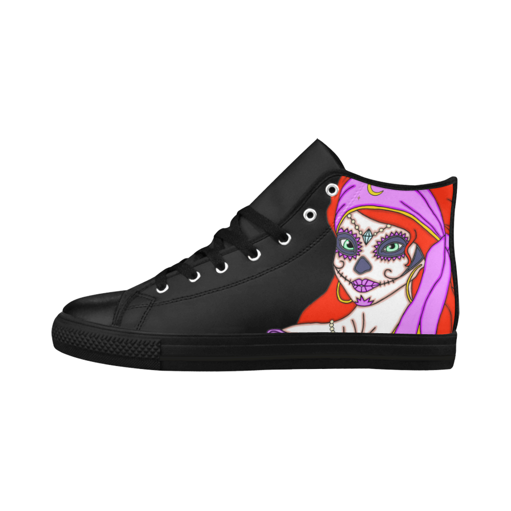 Tribal Skull Women's High Top Shoes