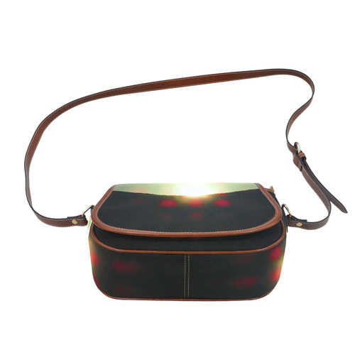 Sunset over the hill Saddle Bag/Small (Model 1649) Full Customization