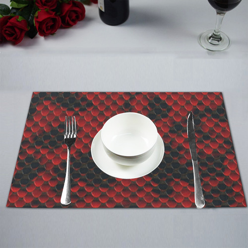 Snake Pattern E by JamColors Placemat 12’’ x 18’’ (Set of 4)
