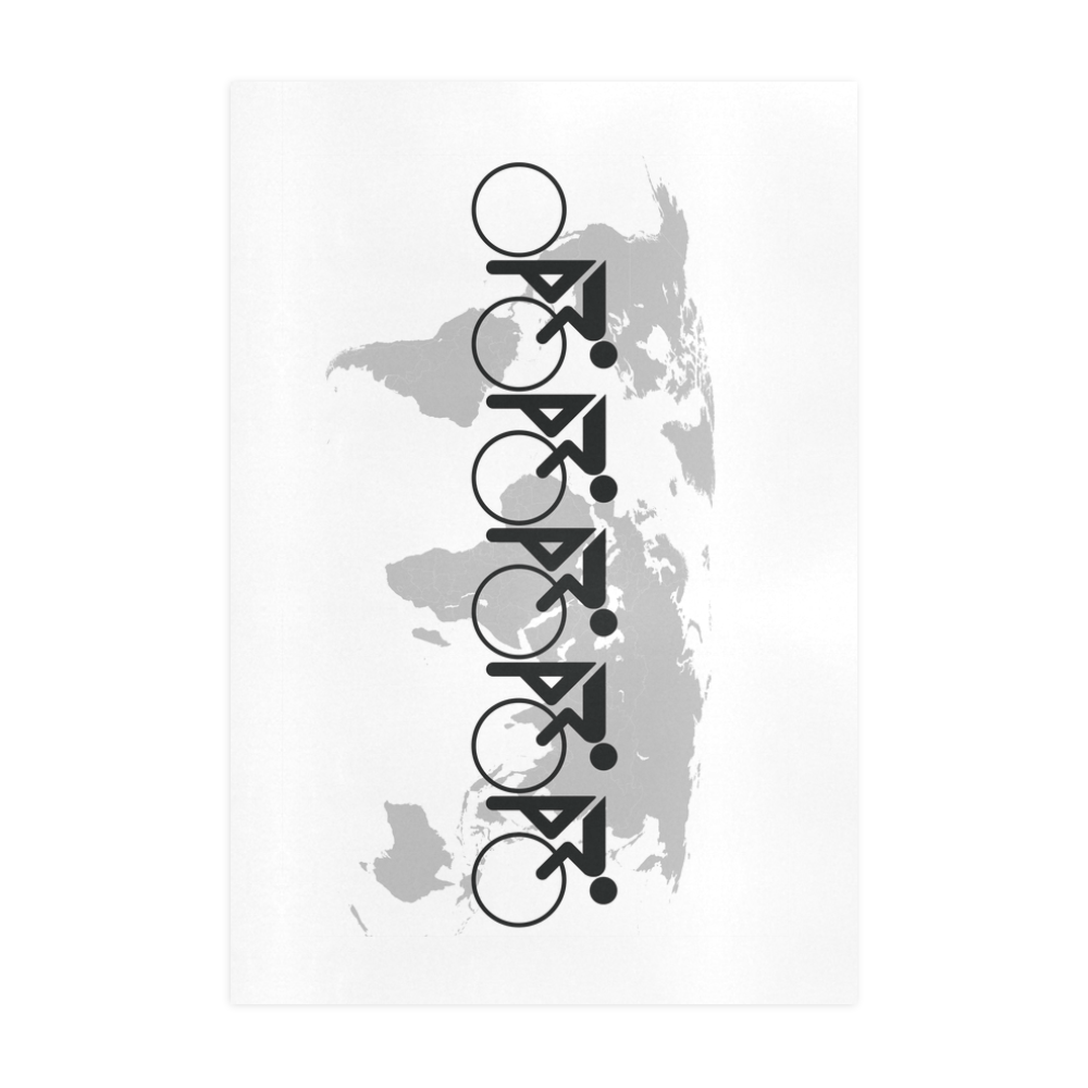 The Bicycle Race 3 Black On White Art Print 19‘’x28‘’