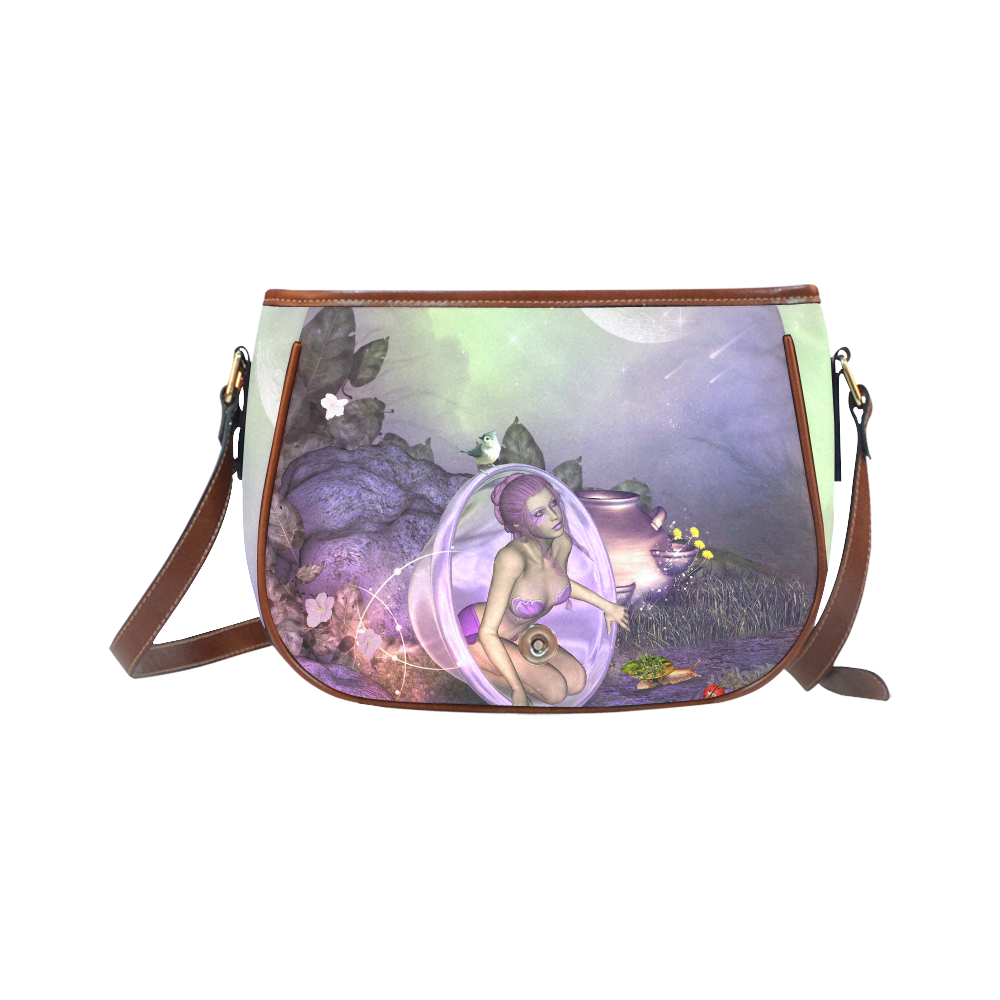 Cute fairy Saddle Bag/Small (Model 1649) Full Customization