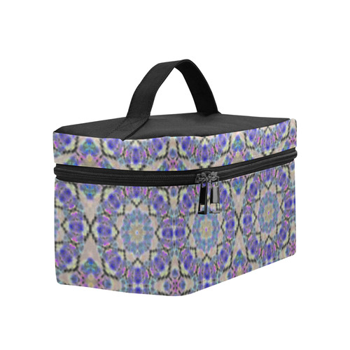 Lavender Blue Geometric Lunch Bag/Large (Model 1658)