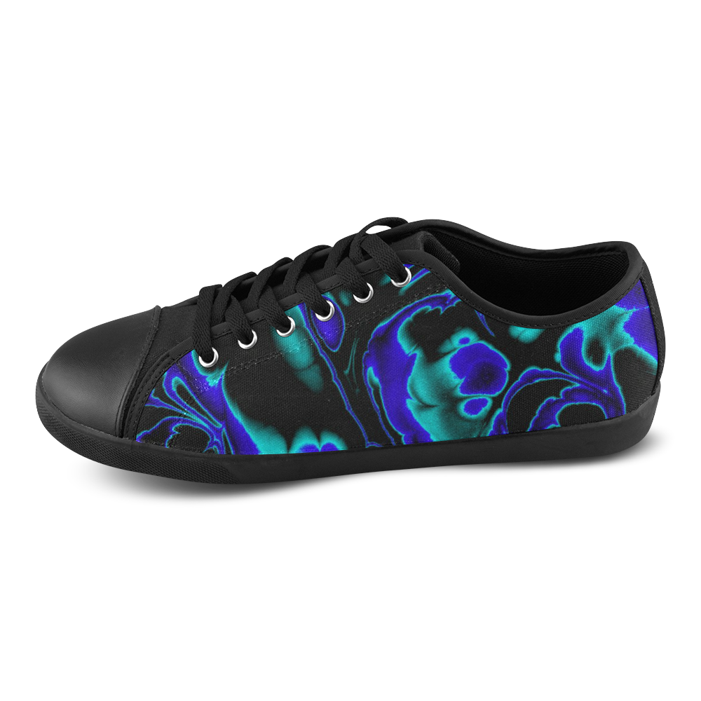 glowing fractal C by JamColors Canvas Shoes for Women/Large Size (Model 016)