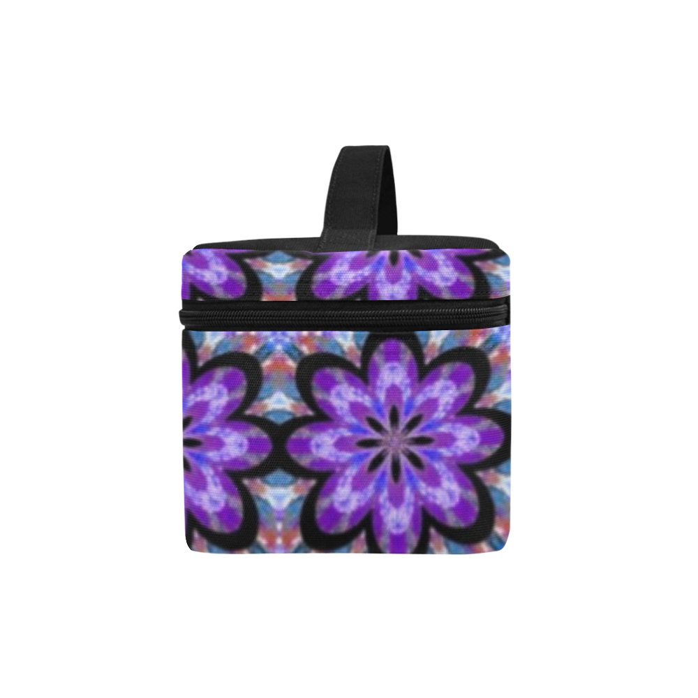 Purple Geometric Lunch Bag/Large (Model 1658)