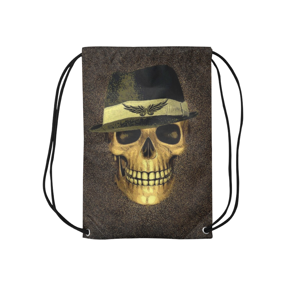 Charming Skull B by JamColors Small Drawstring Bag Model 1604 (Twin Sides) 11"(W) * 17.7"(H)