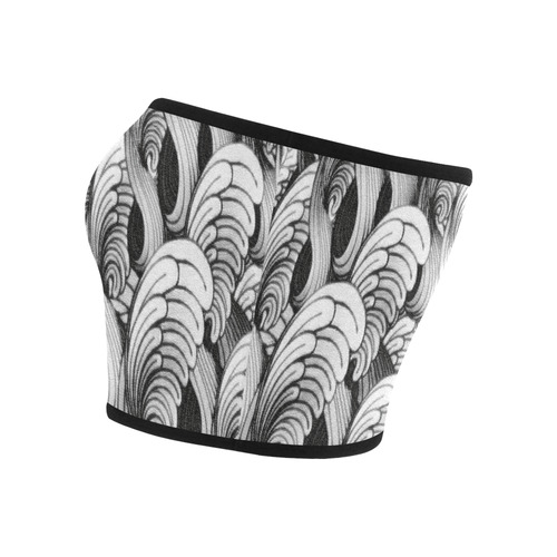 waves black white 3000x3000 Bandeau Top