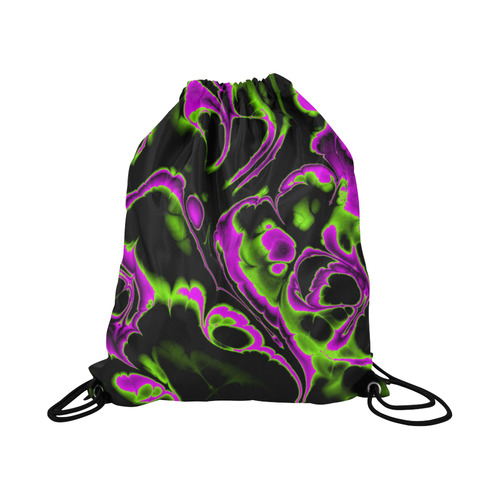 glowing fractal B by JamColors Large Drawstring Bag Model 1604 (Twin Sides)  16.5"(W) * 19.3"(H)