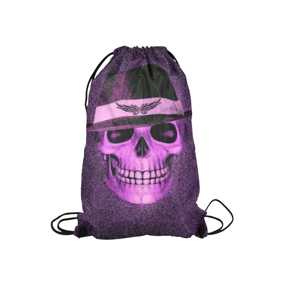 Charming Skull E by JamColors Small Drawstring Bag Model 1604 (Twin Sides) 11"(W) * 17.7"(H)