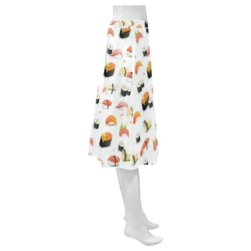 Sushi Lover Mnemosyne Women's Crepe Skirt (Model D16)