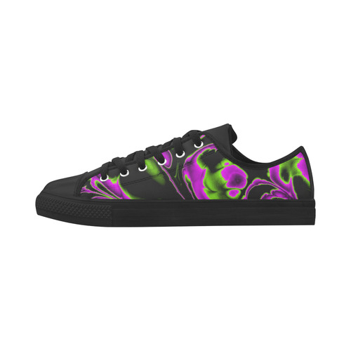 glowing fractal B by JamColors Aquila Microfiber Leather Women's Shoes (Model 031)