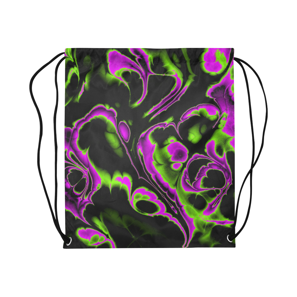 glowing fractal B by JamColors Large Drawstring Bag Model 1604 (Twin Sides)  16.5"(W) * 19.3"(H)