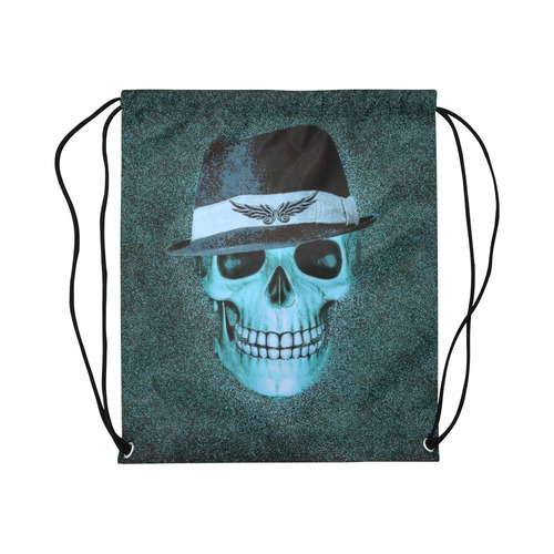 Charming Skull D by JamColors Large Drawstring Bag Model 1604 (Twin Sides)  16.5"(W) * 19.3"(H)