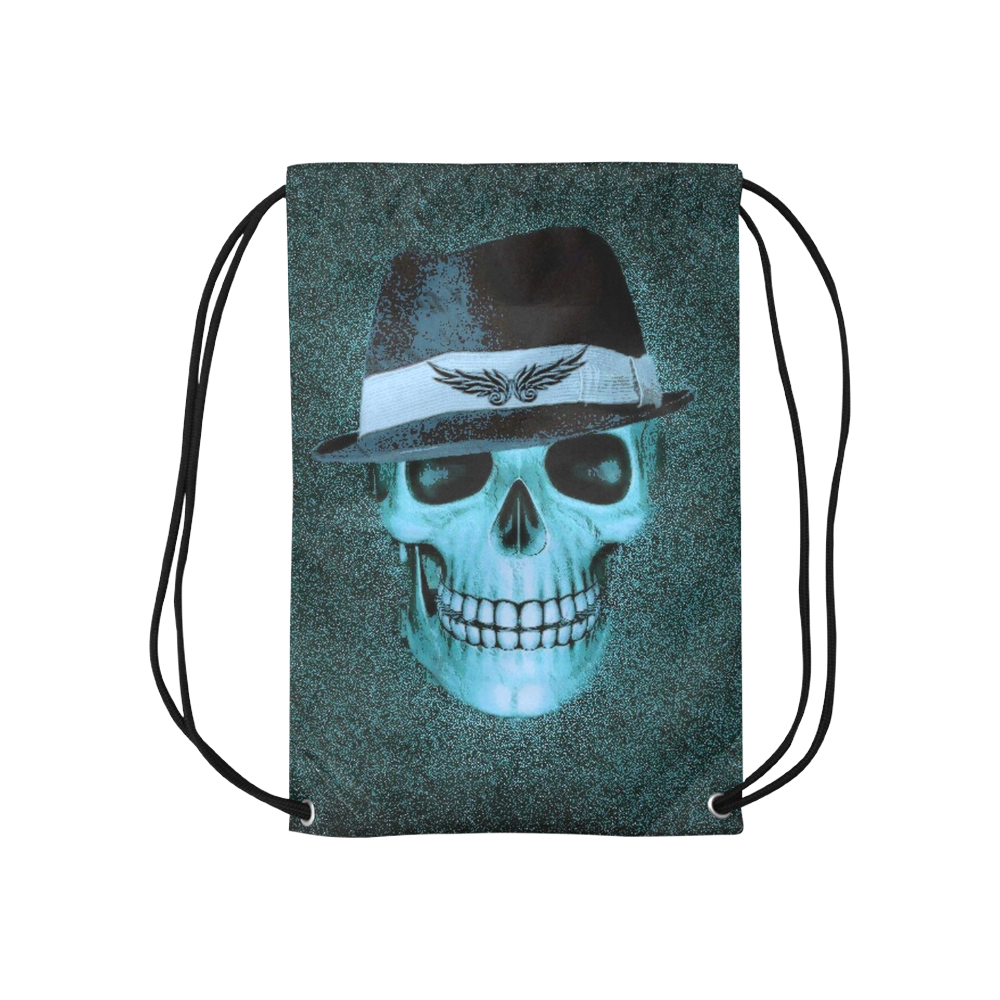 Charming Skull D by JamColors Small Drawstring Bag Model 1604 (Twin Sides) 11"(W) * 17.7"(H)