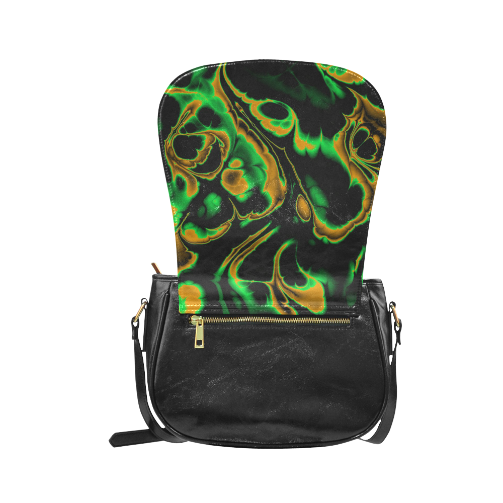 glowing fractal A by JamColors Classic Saddle Bag/Small (Model 1648)